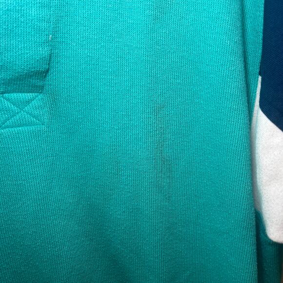 Vintage 80s Le Tigre Men's Polo Sweater Top Short Sleeve Blue Size Large - Picture 3 of 7